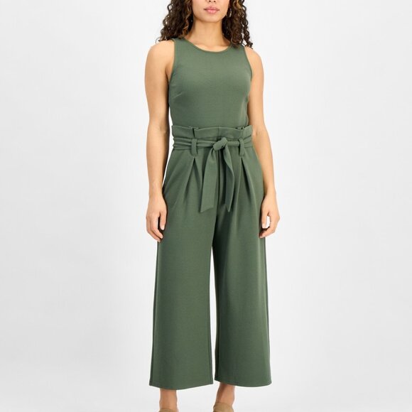 Bar III Pants - Bar III Petite Women’s Sleeveless Crewneck Tie-Waist Jumpsuit – PXL NWT